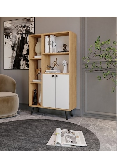 Rosepal Mobilya Milano 2 Kapaklı 7 Bölmeli Kitaplık