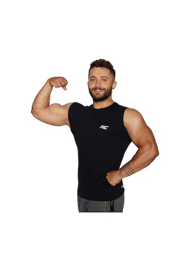 Musclecloth Training Kolsuz T-Shirt Siyah