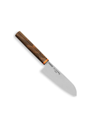 12105 Titan East Santoku Şef Bıçağı 16 Cm - Ceviz Sap 001 Siyah