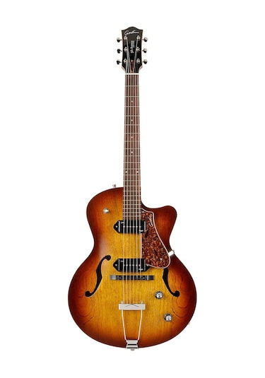 Godin 5th Avenue Cw Kingpin Iı P90 Hollowbody Elektro Gitar Cognac Burst