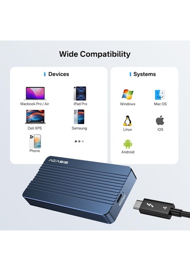 Acasis TBU405AIR Thunderbolt 4 Disk Kutusu