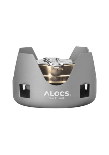 Sırt Çantasıyla Seyahat Kampı İçin Alüminyum Standlı Mini Alkol Sobası Ultralight Bakır Ruh Brülörü Gri