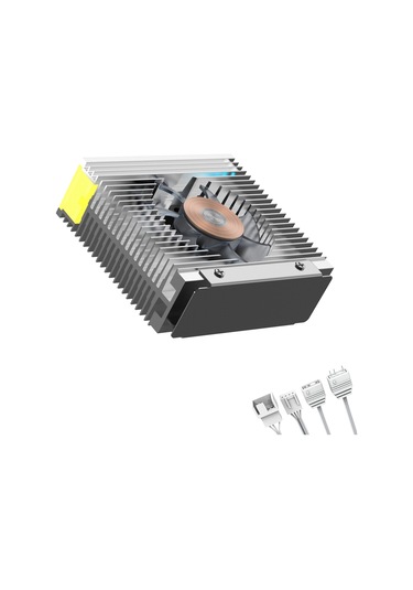 Argb M.2 2280 Ssd Soğutucu 50mm Pwm Çift Fanlı M.2 Ssd Radyatör, B