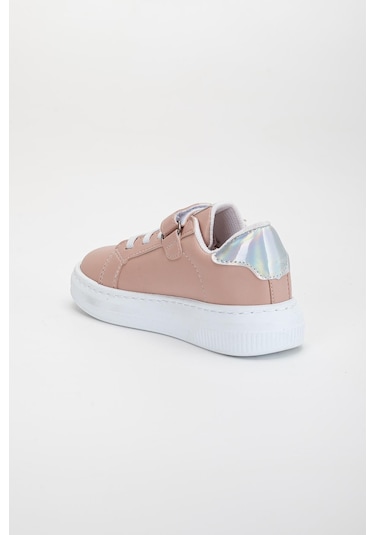 Kız Çocuk Spor Ayakkabı Pudra Yan Püskül Dikişli Taban-3623 Pudra