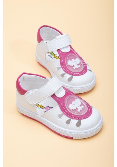 Şirinbebe Yan Açık Cırtlı Pembe Kız İlkadım Bebek Ortopedik Ayakkabı-2891-pembe Pembe