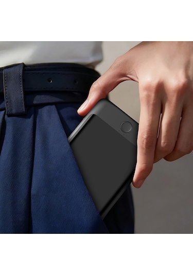 Lenyes Pw0008d Pd 20w Led Ekran Yapay Zeka Destekli Ultra İnce Wireless Powerbank 15w 5000mah Siyah Siyah