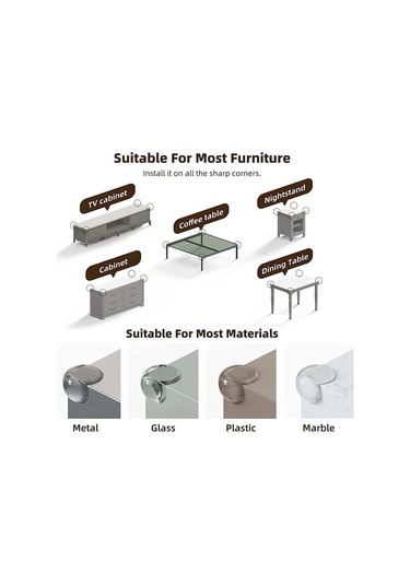 Silikon Şeffaf Masa Kenar , Köşe Koruması Çok Renkli