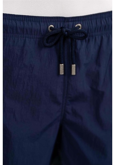 Lacivert Su İtici Özellikli Naylon Kumaş Düz Renk Basic Erkek Plaj Deniz Şort Mayo - 540-lacivert 001