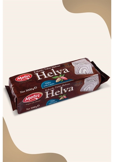 Metin Kakaolu Tahin Helva Blok 3 KG