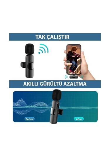 Skytek K9 Kablosuz İkili Yaka Mikrofonu Youtube Tik Tok Vlog Lightning Uyumlu