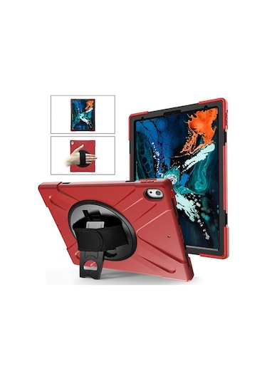 Duxweel Apple Uyumlu iPad  Pro 12.9 3 Katmanlı Standlı Zırh Kılıf