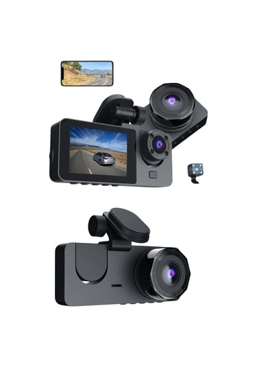 3 Kameralı 2 İnç 1080p Araç İçi Kamera Sürüş Kamerası Carplay 40749150