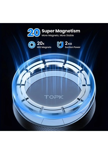 Xuweiwei Topk Manyetik Araç Telefon Tutucu Siyah İphone 15 14 13 12 Pro Max Plus Uyumlu Tek Elle Kullanım Metal Kancalı Dayanıklı Abs Su Geçirmez