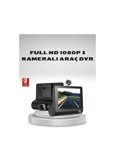 Araç Kamerası 3 Lü Full Hd Dvr 1080p Gece Görüşlü Ve G-sensörlü