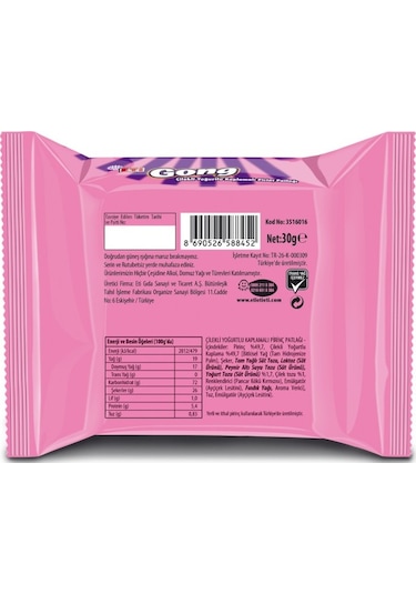 Gong Çilekli Yoğurtlu Kaplamalı Pirinç Patlağı 30 G X 24 Adet