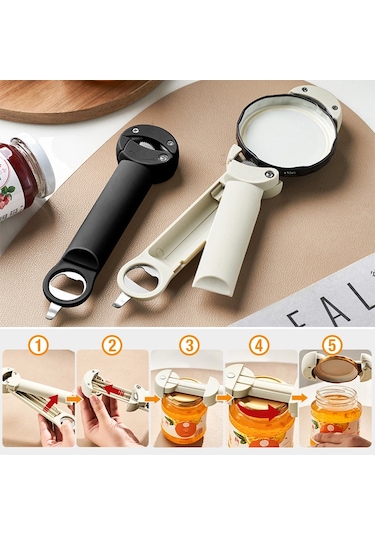 Mavi Çok Fonksiyonlu Şişe Açacağı Paslanmaz Çelik Kapak Açacağı Çapı 2.5-9.5 Cm Ayarlanabilir Winebeer Konserve Açacağı Mutfak Aletleri Mavi