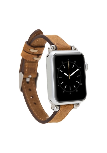 Bouletta Apple Uyumlu  Watch Deri Kordon 38-40-41mm Ferro G19 Taba