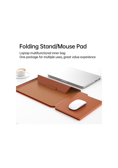 Sones Çok İşlevli Dizüstü Bilgisayar Pu Manyetik Standlı Bölünmüş Liner Çanta, Mouse Pad Fonksiyonu, Boyut: 13-14 İnç Diğer