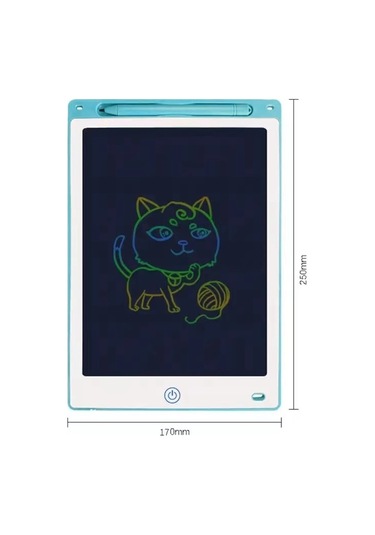 Tcherchi 10 İnç Çizim Tableti, Lcd Yazı Tahtası, Renkli Doodle Tahtası, Tekrar Kullanılabilir Yazı Tahtası Mavi