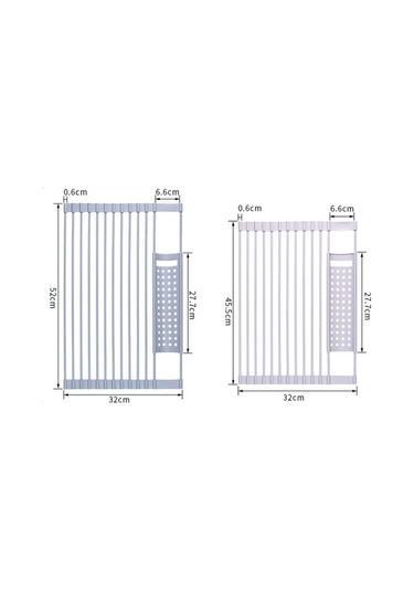 Dancemonkey 52 X 33cm Gri Mutfak Silikon Lavabo Drenaj Rafı, Küçük Ve Pratik Gri