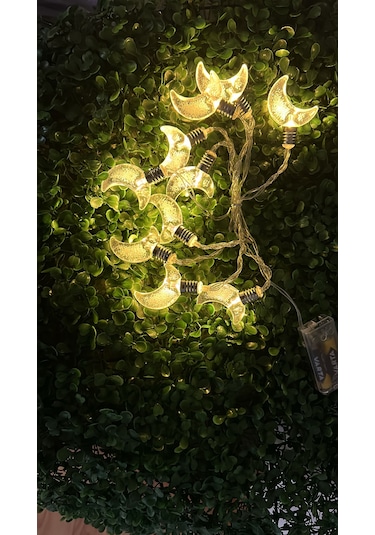 2 Metre Pilli Ay Figürlü Led Işık Gün Işığı Gün Işığı - Sarı