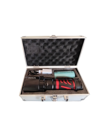 Ws-14800 80 Wat 8000 Lümen 10 Saat Çalışan Profosyonel El Feneri Yeni Ürün Siyah