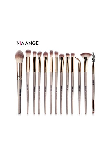 Reedark 13 Parçalık Profesyonel Makyaj Fırçası Seti - Fondöten, Allık, Göz Farı Ve Pudra İçin Yumuşak Kıllar Gümüş