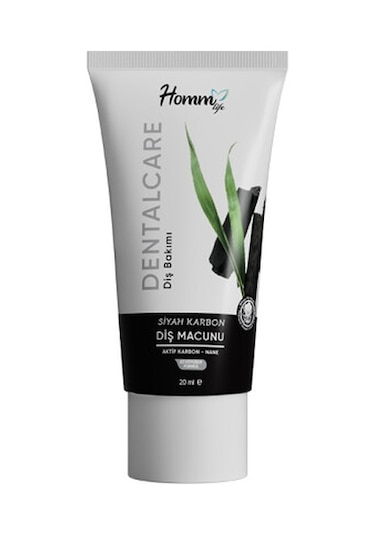 Homm Bitkisel Karbon Diş Macunu Siyah 20 ML