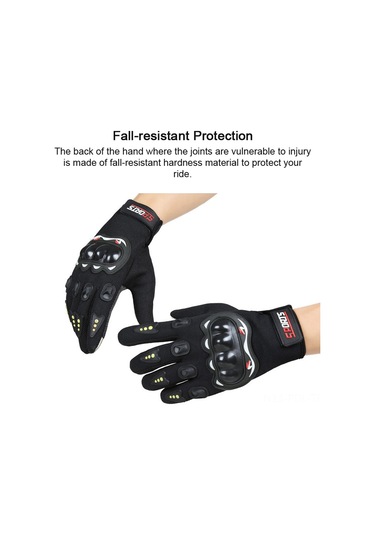 Padalink Erkek Motosiklet Eldiveni Kırılma Dayanıklı, Kaymazsız, Dokunmatik Ekran Uyumlu, Nefesli Kış- Yaz Kullanıma Uygun Kırmızı 203