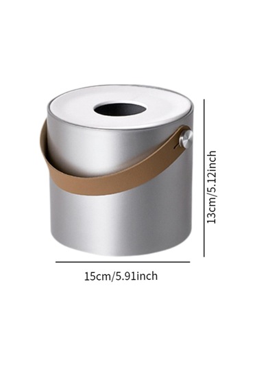 Homyl Gece Sehpası Oturma Odası Şifonyer Için Pu Gümüş Gümüş