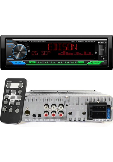 Edison Emp-96dsp Oto Teyp 4x55 Watt Bluetooth Mobil Aplikasyon Usb Fm Aux 7 Renk Ekranlı