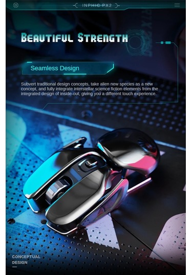 Techtic PX2 Mekanik Metal Kablosuz Optik Mouse