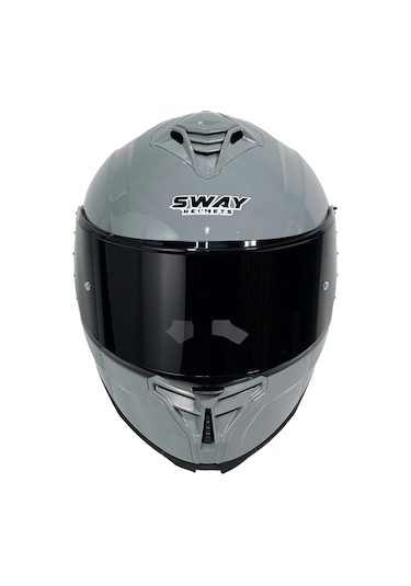 Sway SW 867 Siyah Camlı Kapalı Motosiklet Kaskı Nardo Gri
