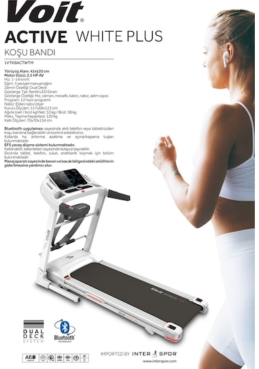 Voit Actıve Whıte Plus Koşu Bandı