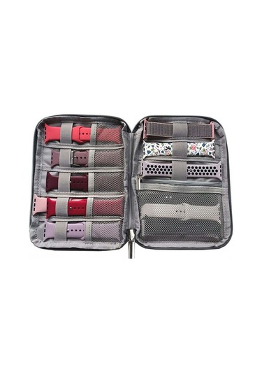 Homyl Saat Kordonları Saklama Çantası Kablo Seyahat Siyah