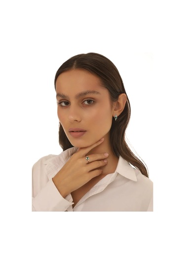 Serebranyj Dom Doğal Akik Taşlı 925 Ayar Gümüş Yüzük 194848042 Gri