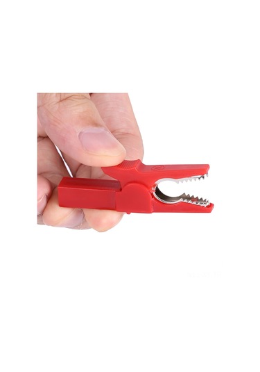 Shineyee Kırmızı Islakli Klips 4mm - 32a 1000v, Bakır Gövde, İzole Kılıf, Elektronik Test Ve Akü Şarjı İçin Sık Tutucu