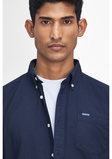 Barbour Marsden Tailored Oxford Gömlek Ny76 Sapphire Navy Lacivert