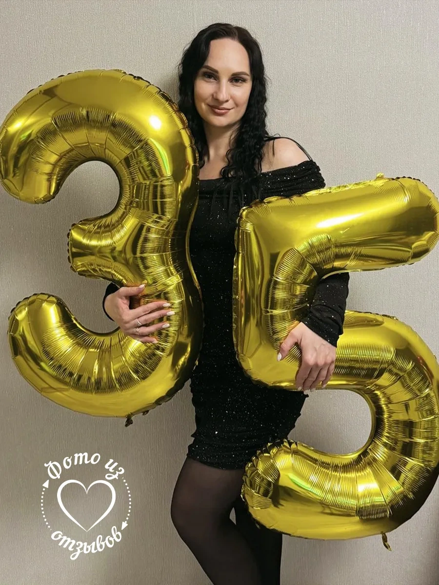 Infant 35 Yaş Rakamlı Balonlar 99537799 Altın Rengi