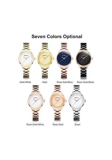 Yingfu Curren 9015 Kadın Kol Saati - Modern Tasarım, Suya Dayanıklı, Altın Kilitli, Şık Moda El Saati Altın