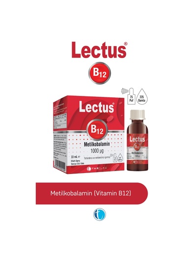Lectus Metilkobalamin B12 Dil Altı Sprey 10 ML