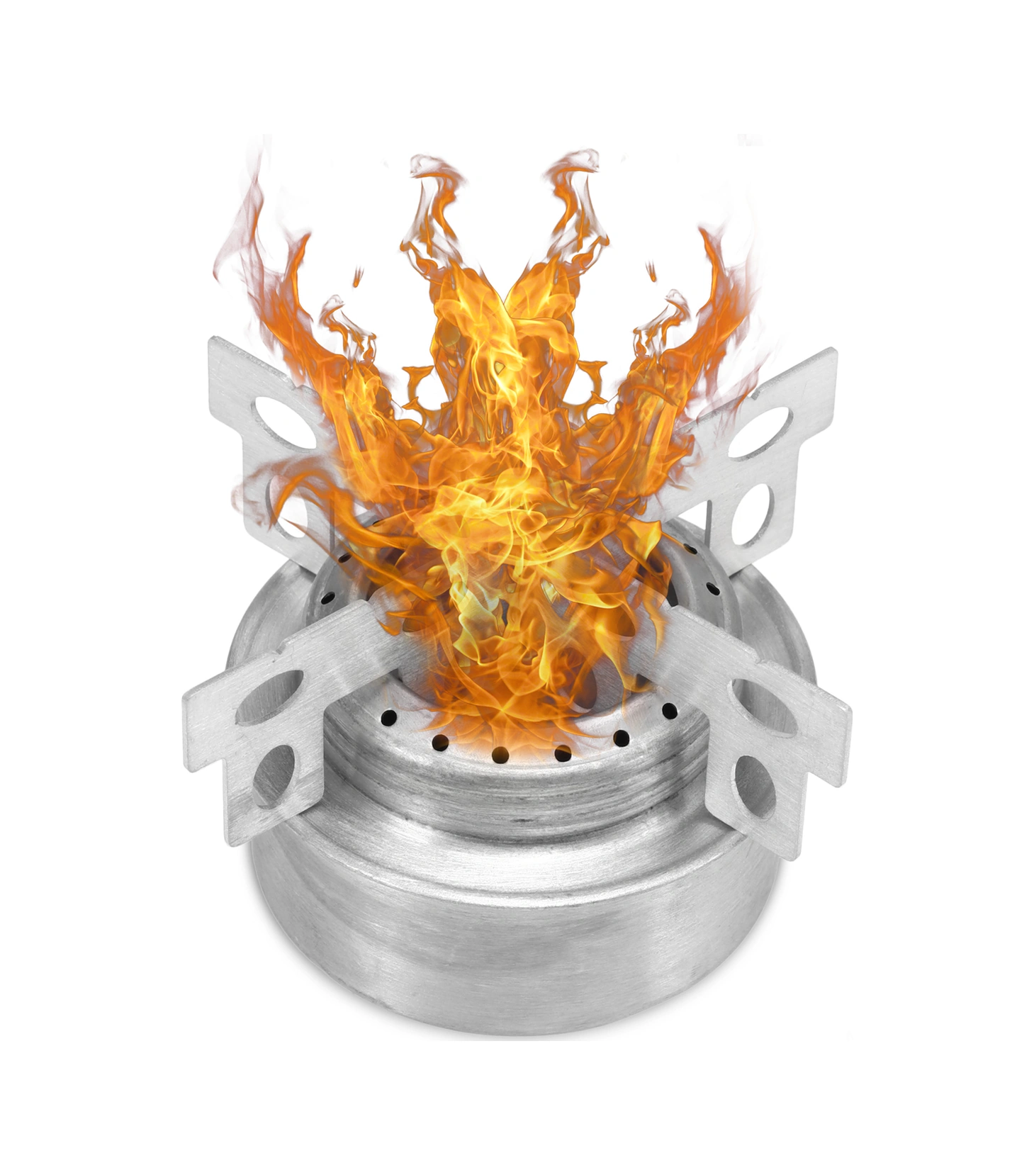 Dofolink Lıxada Çelik Alkollü Ocak Seti: Taşıma Kolaylığı, Isıtma Fonksiyonu İle Kamp, Piknik Ve Doğa Seyahatleri İçin Yangın Söndürücü Kapağı Ve Çapraz Tutucu İçerir Gümüş