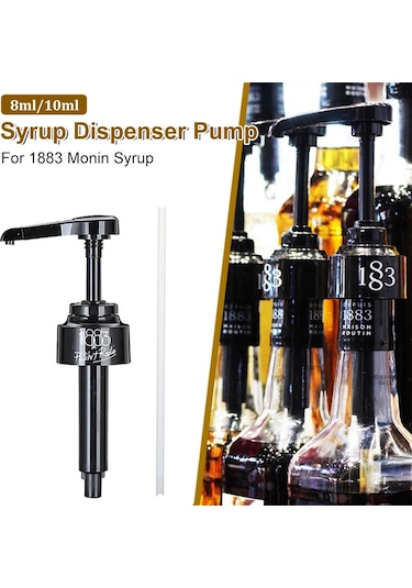 10 Ml-8/10 Ml Şurup Pompası Meyve Suyu Şişesi Dağıtıcı Siyah Sıvı Dağıtıcı 1883 Monin Şurubu Ev Mutfak Bar Cafe Aksesuarları