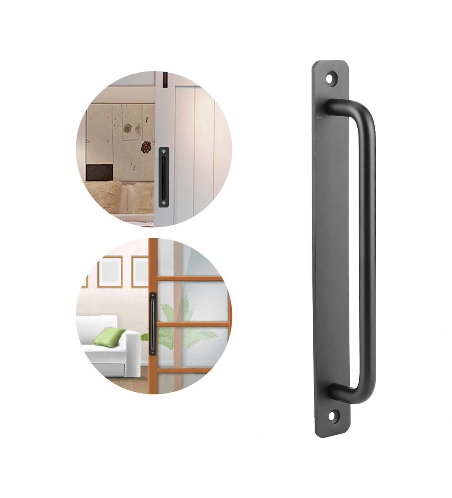 Geeroyoo Alüminyum Kaydırma Kapı Kolu, 192mm Siyah, İç/ Dış Kullanım, Gardrop-kabinets Uyumlu, Rahat Dokunuş, Kolay Kurulum Diğer