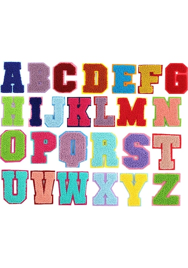 Suntek Alfabe Harfleri Yama Demir / Kot Şapka Gömlek Çok Renkli Yamalar Dikmek