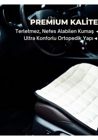 Fiat Albea Koltuk Minder Ortopedik Cepli Araç Ve Kılıf Seti Tam Uyumlu,bej Renk