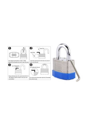 4 Basamaklı Dolap Asma Kilit Güvenlik Kapı Kilit