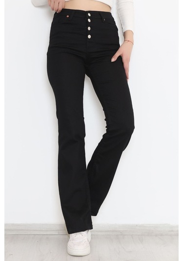 Mokashopin - İspanyol Paça Pantolon Siyah - 12275.1431. 001