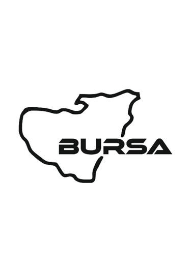 Bursa İl Haritası Sticker-miyrem Oto-motor-laptop-duvar-dekor 14 X 8 Cm