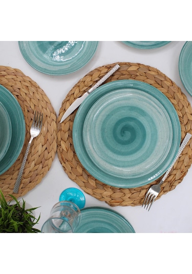 Milas 18 Parça Yemek Takımı Mavi